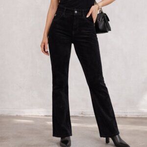 Brandon Thomas Black Suede 100% Leather Pants 8